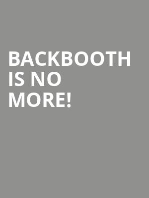 Backbooth is no more