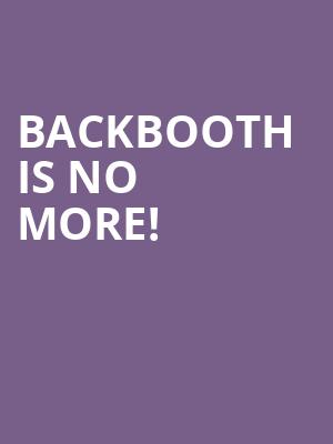 Backbooth is no more